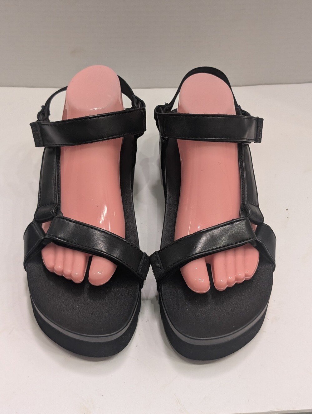 NWOT REEF Women's 11 Cushion Rem Hi Platform Sandal Coco Black Adjustable D2